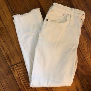 Madewell High-Rise Slim Boyjean in Tile White